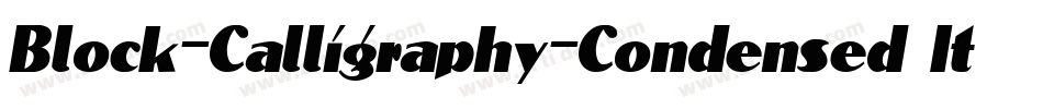 Block-Calligraphy-Condensed Italic字体转换